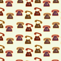 Vector Seamless telephone pattern design