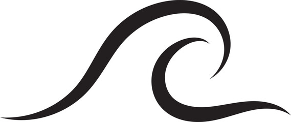 Waves vector design. Water wave icon. Wavy lines isolated.
