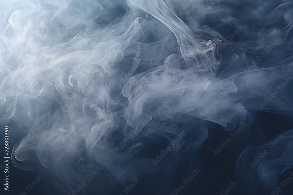 Aufkleber smoke captured in a close-up shot against a black background. perfect for adding a mysterious or dra