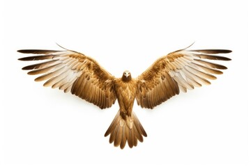 A powerful bird of prey gracefully flying through the air. Perfect for nature and wildlife enthusiasts