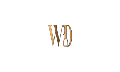 WD, DW, W, D Abstract Letters Logo Monogram	