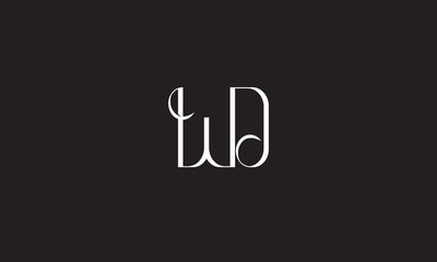 WD, DW, W, D Abstract Letters Logo Monogram	