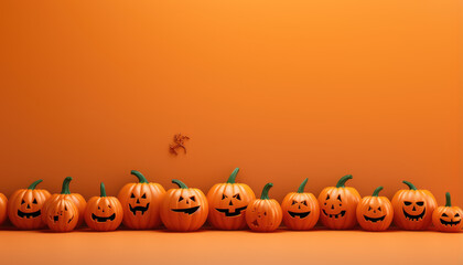 Minimal halloween background with copy space for text