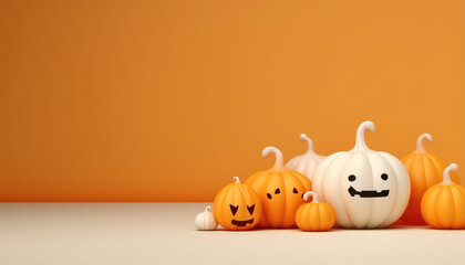 Minimal halloween background with copy space for text