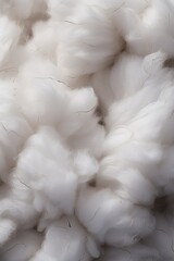 A pile of white cotton on a table. Suitable for textile and fashion-related projects