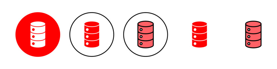 Database icon set illustration. database sign and symbol