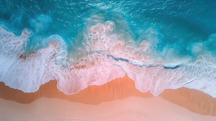 Aerial view of an empty beach