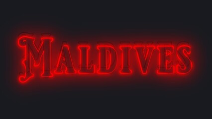 3D Maldives text poster art