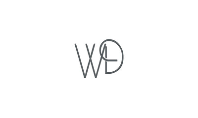WD, DW, W, D Abstract Letters Logo Monogram	