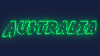 3D Australia text poster art