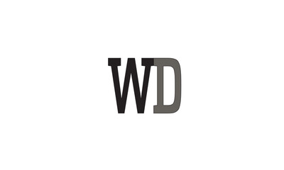 WD, DW, W, D Abstract Letters Logo Monogram	
