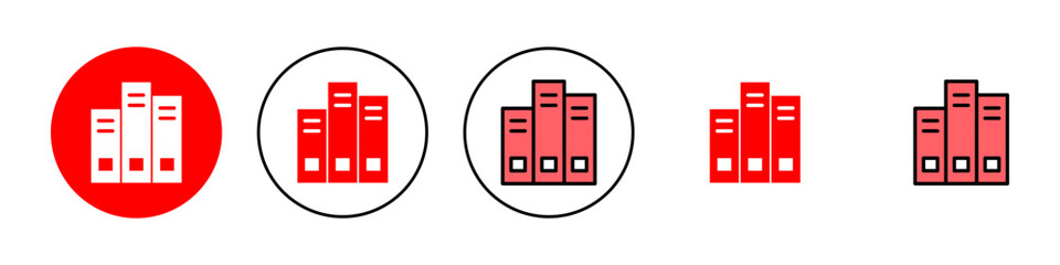 Library icon set illustration. education sign and symbol