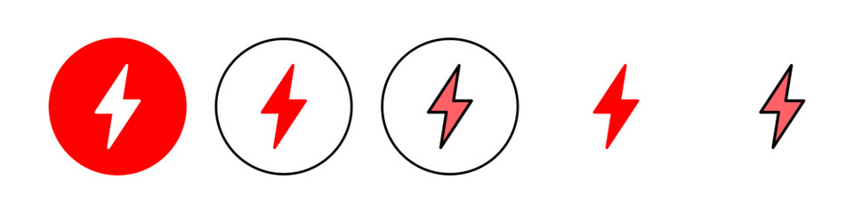 Lightning icon set illustration. electric sign and symbol. power icon. energy sign
