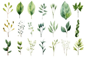 A variety of different types of leaves, perfect for nature-themed projects and designs