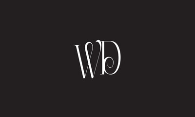 WD, DW, W, D Abstract Letters Logo Monogram	