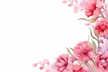 Naklejka premium Watercolor international women's day background. international women day celebration isolated flower background