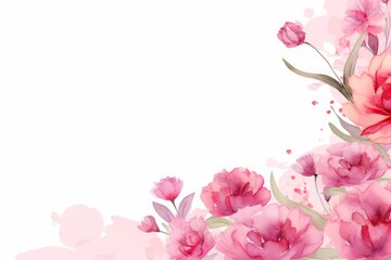 Watercolor international women's day background. international women day celebration isolated flower background