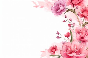Fototapeta premium Watercolor international women's day background. international women day celebration isolated flower background