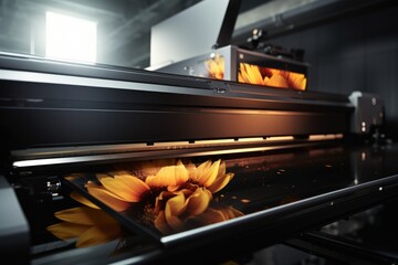 A close up view of a sunflower inside an oven. This image can be used to depict the process of baking or cooking with sunflower seeds