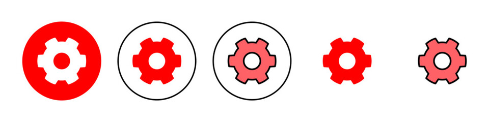 setting Icon set illustration. Cog settings sign and symbol. Gear Sign