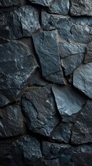 Dark grey slate stone wall texture background