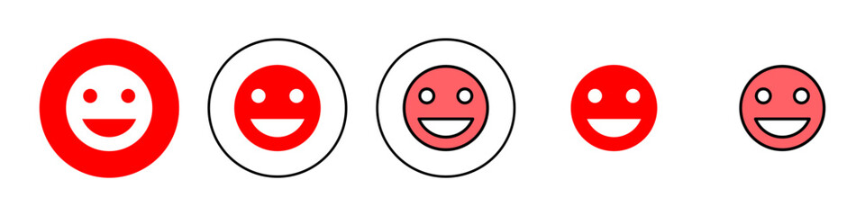 smile icon set illustration. smile emoticon icon. feedback sign and symbol