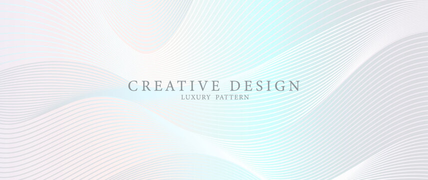 Elegant background with line pattern on luxury pastel color gradient. Premium abstract vector illustration for invitation, flyer, cover design, luxe invite, business banner, prestigious voucher.