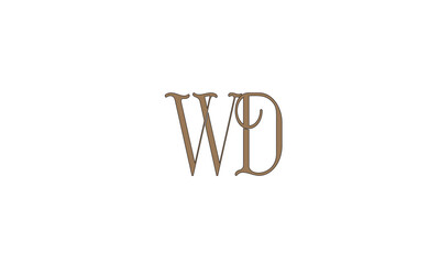 WD, DW, W, D Abstract Letters Logo Monogram	