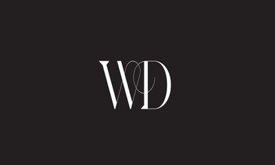 WD, DW, W, D Abstract Letters Logo Monogram	