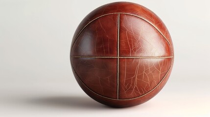 Vintage brown leather ball