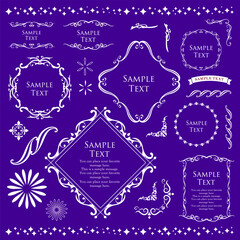 高級感のあるカードデザイン。アンティークな装飾デザイン。エレガントな縁の模様