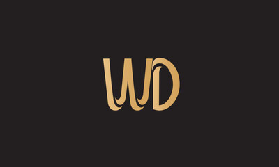 WD, DW, W, D Abstract Letters Logo Monogram	