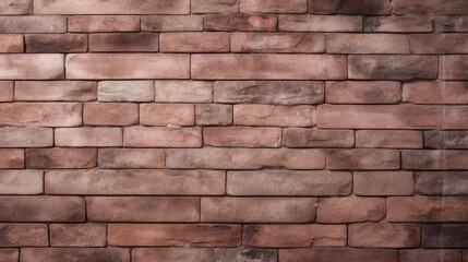 Old brick wall background, blush color grunge texture or pattern for design. Generative ai