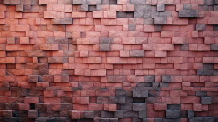 Old brick wall background, blush grunge texture or pattern for design, wallpaper. Generative ai
