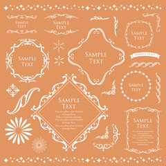 高級感のあるカードデザイン。アンティークな装飾デザイン。エレガントな縁の模様