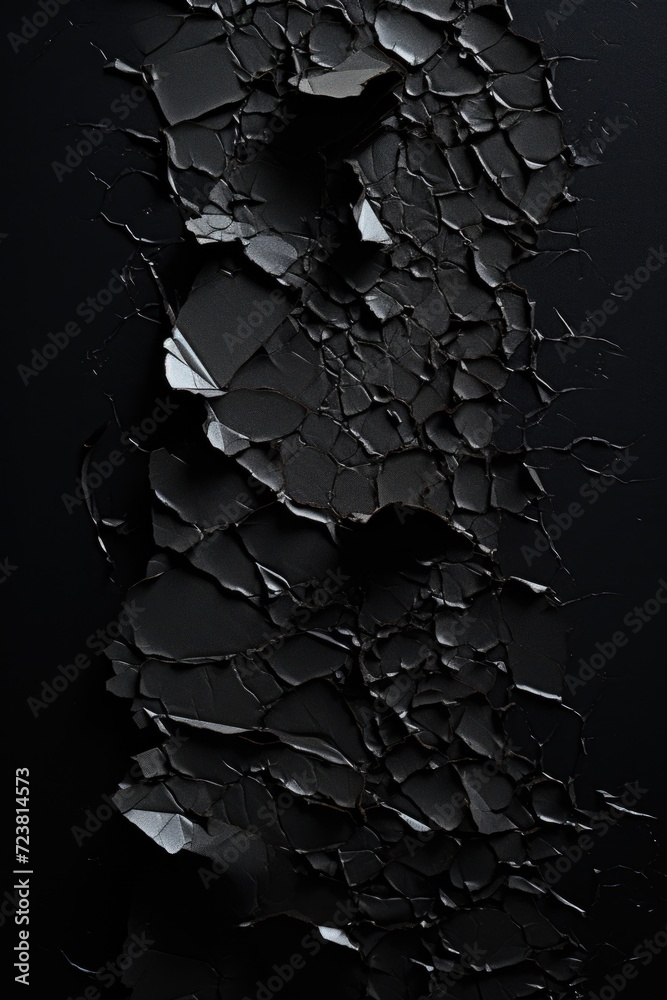 Poster a black and white photo of a cracked wall. suitable for architectural projects or abstract design co