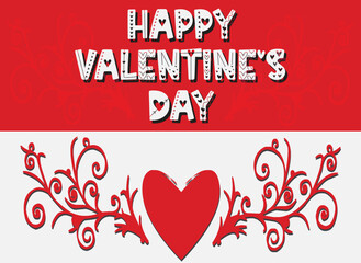 hand drawn heart illustration. Symbol of love. Design elements for Valentine's Day card. Vector hearts. Vector illustration