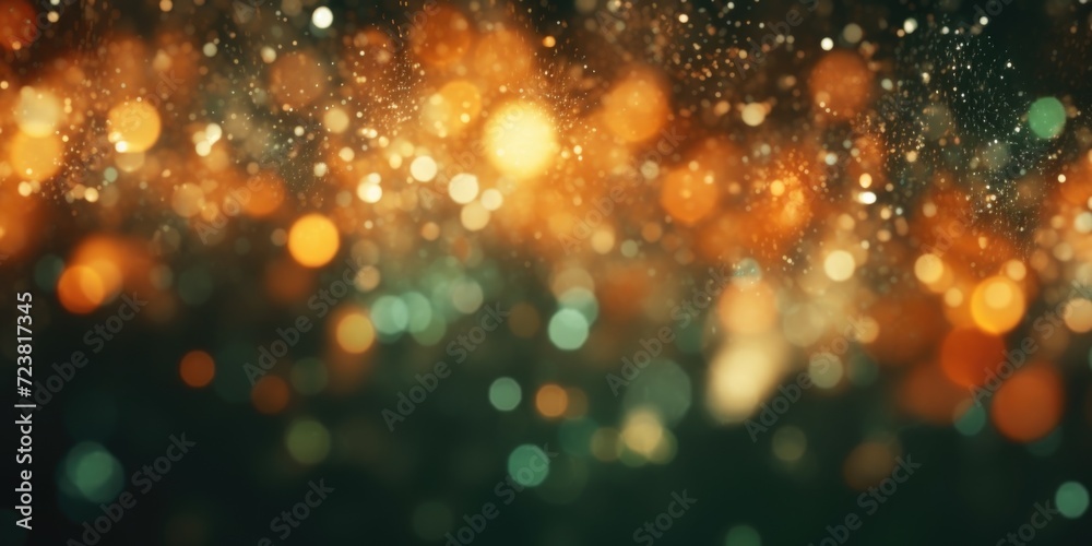 Poster A blurry photo showcasing a vibrant bunch of lights. Perfect for adding a dynamic and abstract touch to any design project