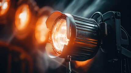 A detailed close-up view of a light on a pole. This image can be used to illustrate street lighting, urban infrastructure, or energy conservation