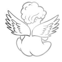 Silver Cupid Outline