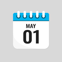 Icon page calendar day - 1 May