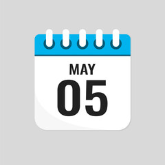 Icon page calendar day - 5 May