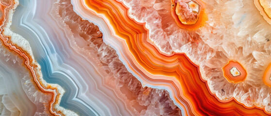 translucent agate stone with orange swirls - obrazy, fototapety, plakaty