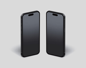 Realistic smartphone mockup. Smartphone mockup with blank screen.