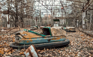 abandoned amusement park in Chernobyl Ukraine