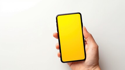 isolated phone in hand on transparent background,for logo
