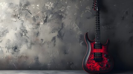 electric guitar in the wall