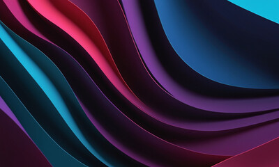 Fototapeta premium an elegant and modern abstract banner design showcasing dark blue orange paper waves. Pay attention to the seamless integration of wavy vectors to produce a visually appealing and high-resolution 