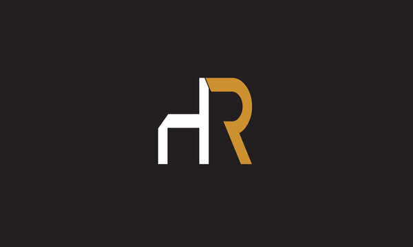 HR, RH, R , H , Abstract Letters Logo Monogram	