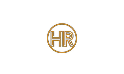 HR, RH, R , H , Abstract Letters Logo Monogram	